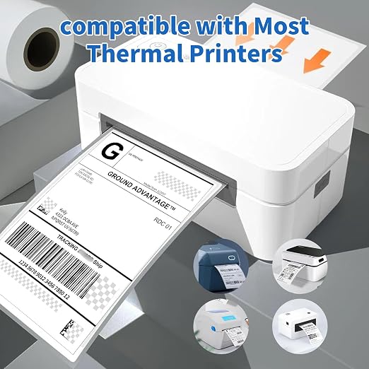 4"×6" Direct Thermal Shipping Label, Fanfold Thermal Label 4000 Packs Permanent - Image 5
