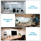 maylit Under Cabinet Lighting Plug in, Renter Friendly Lamp, Wired Indoor Lights - Image 4