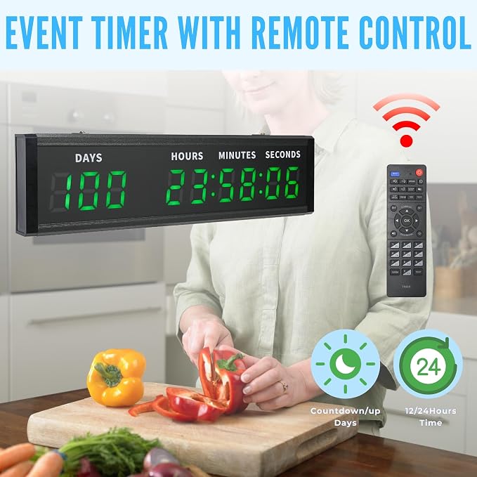 Large Display Digital Countdown Clock, LED Large Display Count Up/Count Down - Image 5