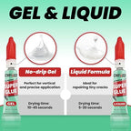 Super Glue Gel & Liquid, Single Use Strong Cyanoacrylate Adhesive - Image 3