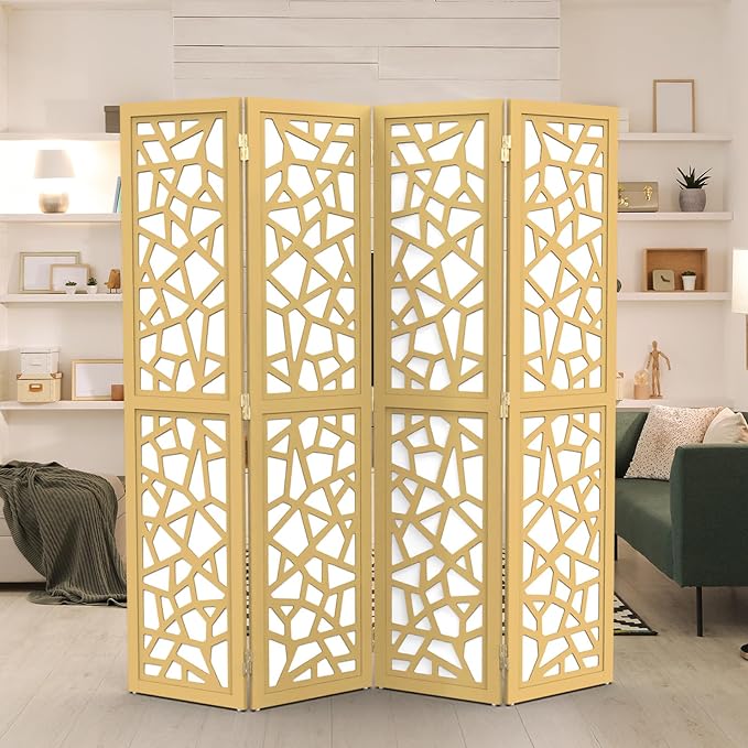 VINGLI 70'' H Room Divider, Non-Woven Fabric Privacy Screen, Indoor Partition - Image 8