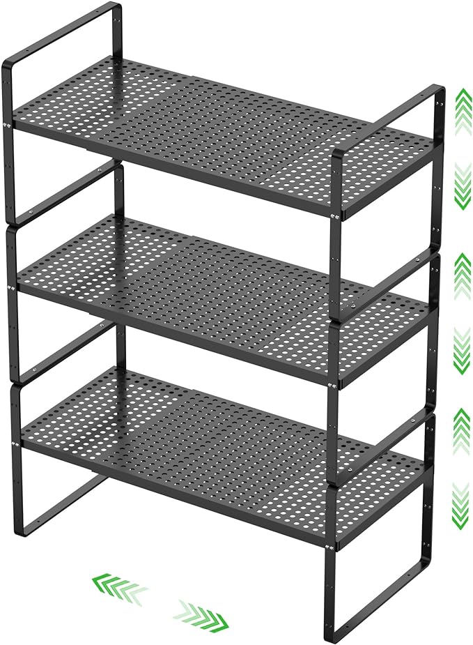 SOFRON Expandable Cabinet Storage Shelf Stackable Organizer Rack by SOFRON