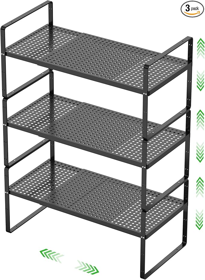 SOFRON Expandable Cabinet Storage Shelf Stackable Organizer Rack by SOFRON