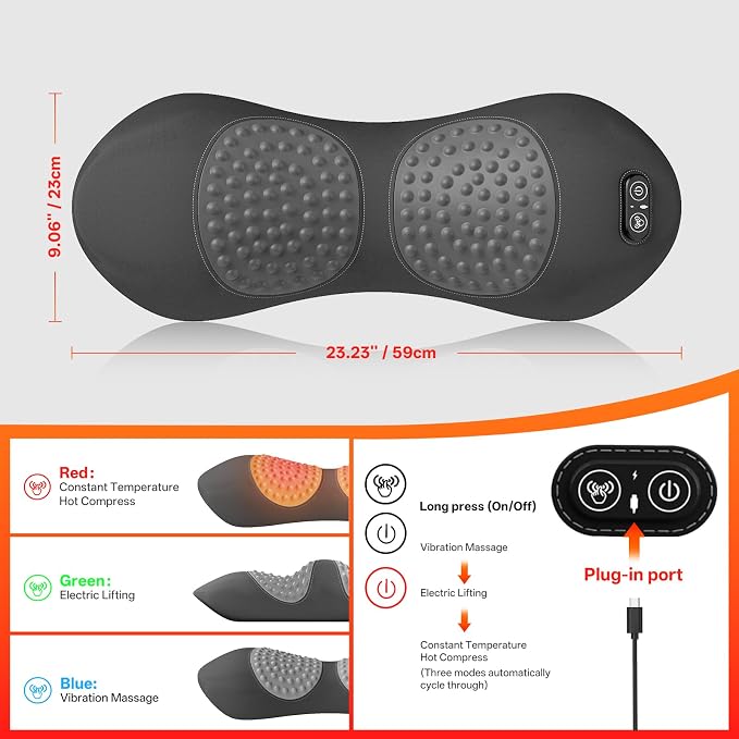 SUDAHIA 3-in-1 Electric Lumbar Support Pillow - Image 6