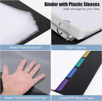 Uquelic 80-Pocket Binder with Plastic Sleeves - Image 3
