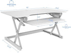 Rocelco 40" Large Height Adjustable Standing Desk Converter - Image 4