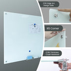 Magnetic Glass Dry Erase Board 36"x60" Glass Whiteboard 36"x60" Wall Mounted - Image 7