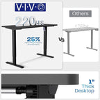 VIVO Electric 60 x 30 in Rustic Standing Desk, Memory Height Adjustment - Image 5