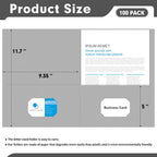 Two Pocket Folders, PANDRI 100 Pack 2 Pocket Folders, Letter Size Paper File - Image 2