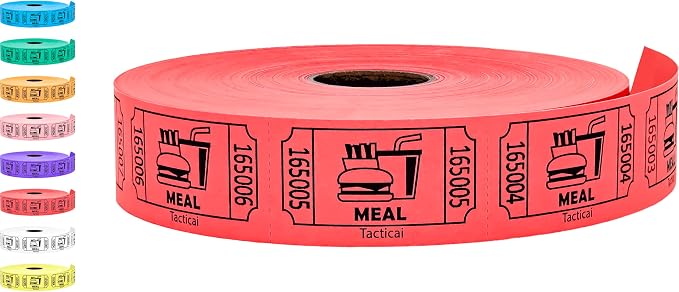 Tacticai 1000 Raffle Tickets, Single Roll, Ticket by Tacticai