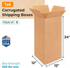 Tall Moving & Shipping Boxes 12 x 12 x 24 inches - Image 2