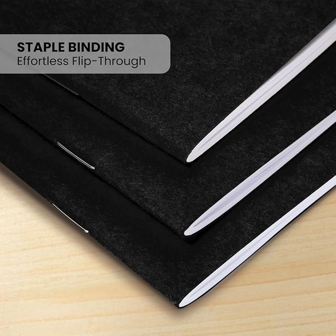 Small Lined Notebooks Bulk – Black Kraft Paper Cover, 48 Pack 4.25 x 5.5 in - Image 5