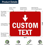 Custom Arrow, Custom Directional Sign, Down Arrow, 24x30 Inches, 55 mil thick - Image 6