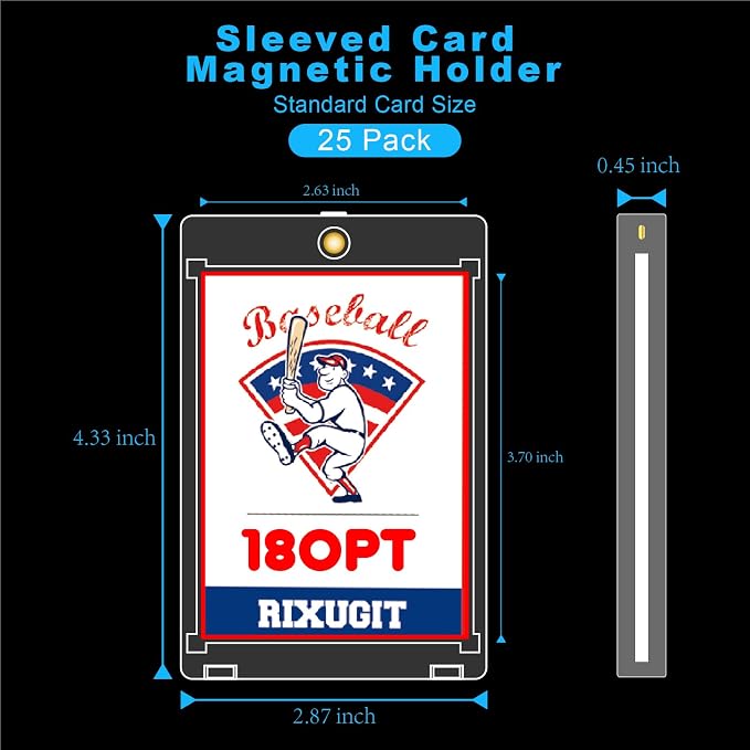 25-Pack 180pt Sleeved Card Magnetic-Holders - Image 2