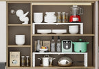 Jojocross Expandable Cabinet Shelf Organizer Storage Spice Rack Shelves - Image 4