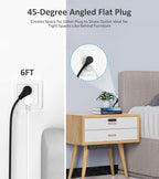 HHSOET Under Desk Power Strip - Image 6