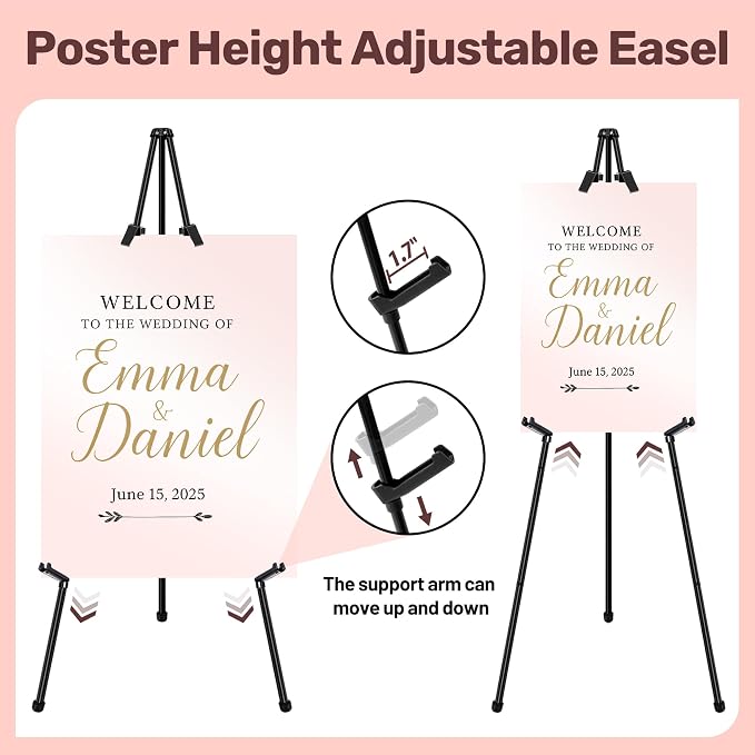 VAIIGO 2Pack Black Easel Stand for Sign & Poster - Image 4