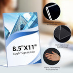 DECOHOBO 18 Pack Acrylic Sign Holder 8.5 x 11, L-Shape Acrylic Stands - Image 5