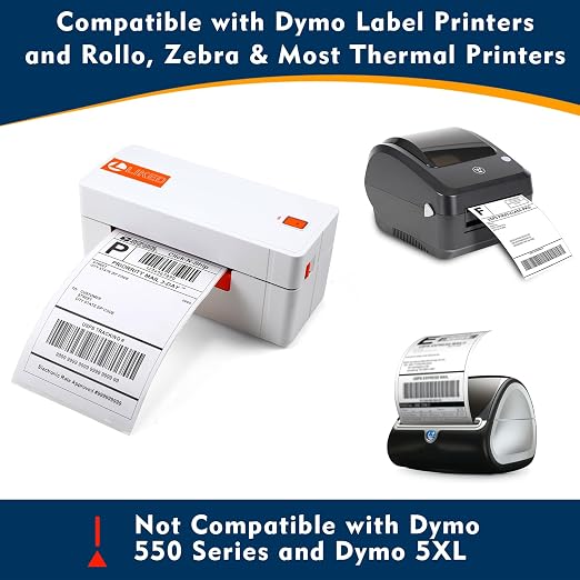 L LIKED 880 PCS 4"x 6" Direct Thermal Labels White Perforated Shipping Label - Image 8
