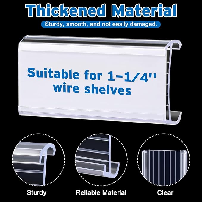 100 Pcs Wire Shelf Label Holder - Image 3