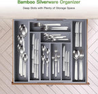 Pipishell Bamboo Expandable Drawer Organizer - Image 8