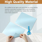 Silunkia 100 Sheets Blue Shimmer Cardstock 8.5 x 11 Certificate Paper, 75lb - Image 4