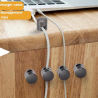 3 Sets Charger Cord Holder, Glossy Black Metal Adhesive Cable Management Clips - Image 6