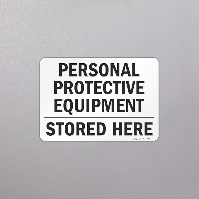 SmartSign "Personal Protective Equipment, Stored Here" Label | 7" x 10" - Image 3