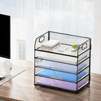 Marbrasse 5 Tier Paper Organizer Letter Tray, Mesh Desk File Organizer - Image 2