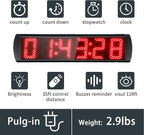 Portable 5 inch High 6 Digits LED Race Clock - Image 2