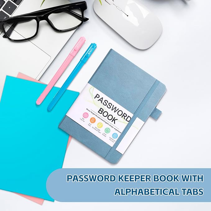 Password Keeper Book with Alphabetical Tabs，4.3"x5.7" Small Password Books - Image 7