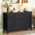 Vabches File Cabinet with 3 Drawers, Farmhouse Lateral File Cabinet Fits Files - Image 2