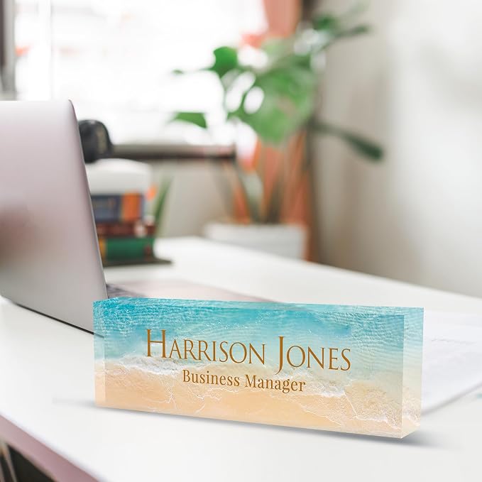 Personalized Name Plate for Desk, Custom Desk Name Plate, Acrylic Name Plate - Image 4
