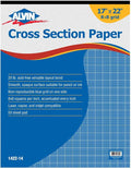 ALVIN Cross Section Graph Paper Pad 17" x 22" Model 1422-14 Drafting and Graph by Alvin