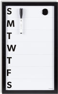 U Brands Framed Magnetic Weekly Calendar Dry Erase White Board, Office Supplies by UBrands