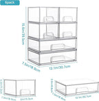 Vtopmart Stackable Storage Drawers Set of 6, Laundry Room Organization - Image 3