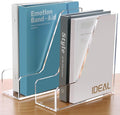 SANRUI 2 Pack Acrylic Magazine File Holder, Vertical File Sorter Holders Desk by SANRUI