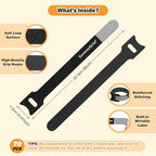 SummerBrite 70 Pack Black Cable Ties 8 Inch - Image 2