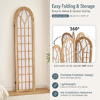 Aletheiawu Room Divider and Folding Privacy Screen, 4 Panel Japanese Shoji - Image 4