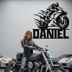 Custom Motorcycle Metal Signs Personalized Dirt Biker Name Sign Custom Garage - Image 9