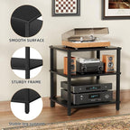 LELELINKY 3-Tier AV Media Player Stand Set of 2, Wooden TV Stand, Game Console - Image 4