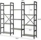 SUPERJARE Triple 4 Tier Bookshelf, Bookcase - Image 3