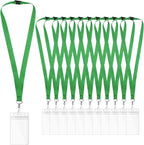 12-Pack Green Breakaway Lanyards by WEZEBEL