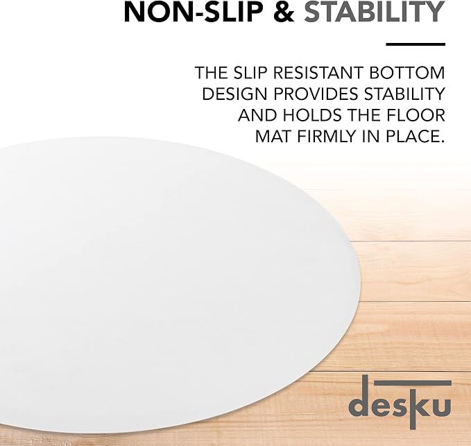 DESKU - Circle Gaming Chair Mat, Computer and Office Chair Mat - Image 4
