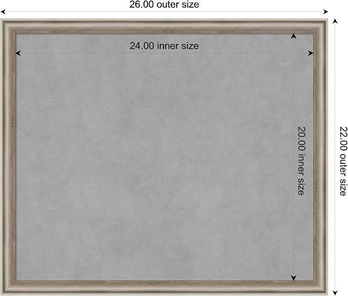 Amanti Art Silver Framed Magnetic Board 22x26 Medium Vision Board - Image 3