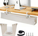 SHUWEI 36" Under Desk Cable Management Tray, Premium Fabric Cable Management by SHUWEI