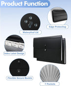 Cesil Black 7-Pocket Expanding File Folder, Polypropylene - Image 3