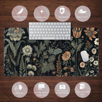 Aesthetic Vintage Dark Flower Plants Wildflowers Large Gaming Mousepad XXL - Image 6