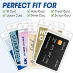 400 Pcs Vertical Badge Holders, Waterproof ID Badge Holder, Credit Cards - Image 3