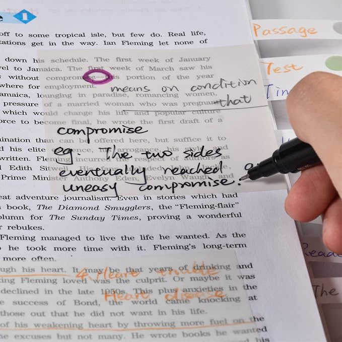 BAYTORY 700 Sheets Transparent Sticky Notes, Self-Adhesive Translucent Writable - Image 4